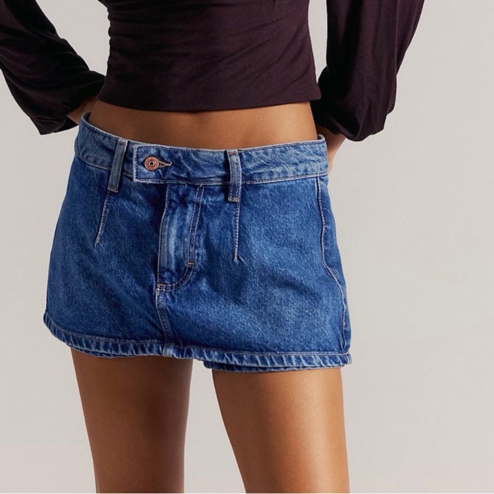 Free People Blue Denim Skort